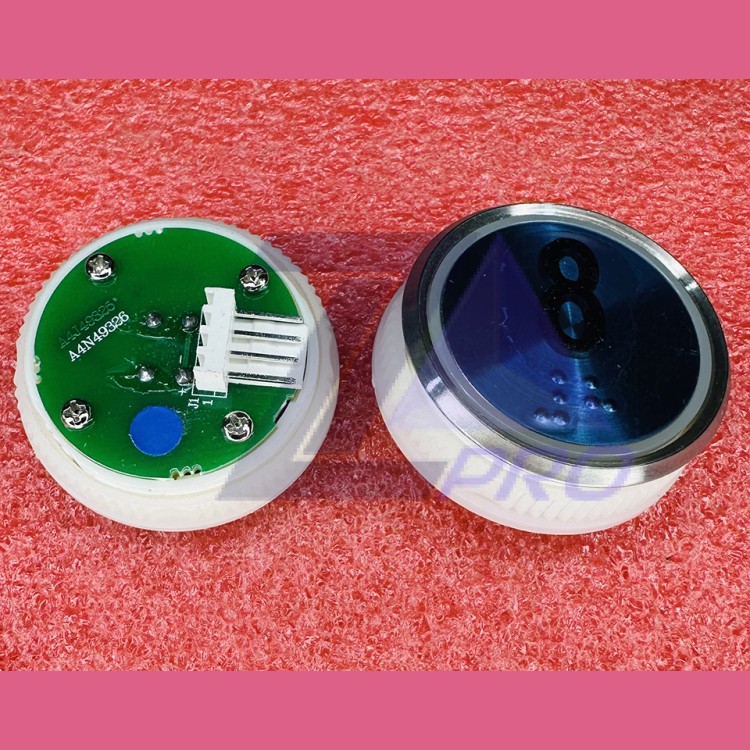 Кнопочный модуль 8 синяя подсветка с шрифтом Брайля  A4N49326 Thyssen