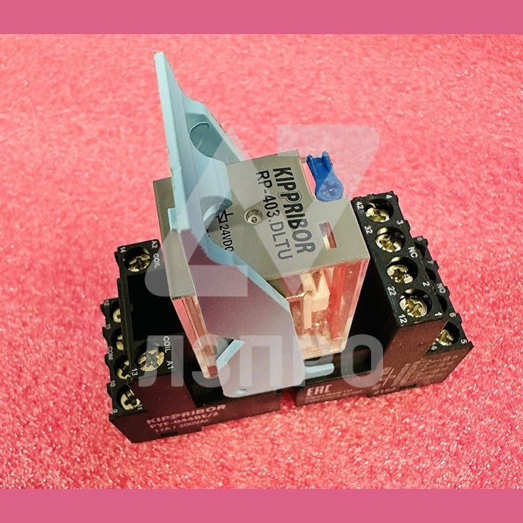 Реле промежуточное 24VDC в сборе с колодкой RP-403.DLTU KIPPRIBOR