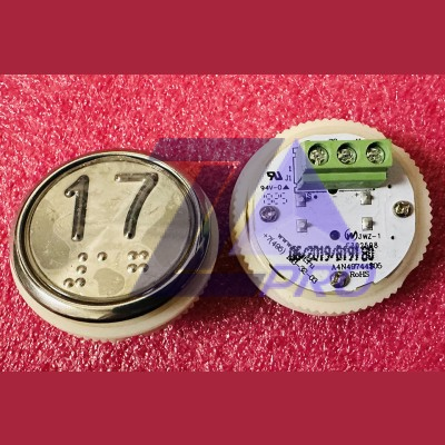 Модуль кнопочный A4N49744$05 белая подсветка Брайль "17" BBP-R331-CMPLT-D-W-17 (EA2406S-D-W-17) ЩЛЗ