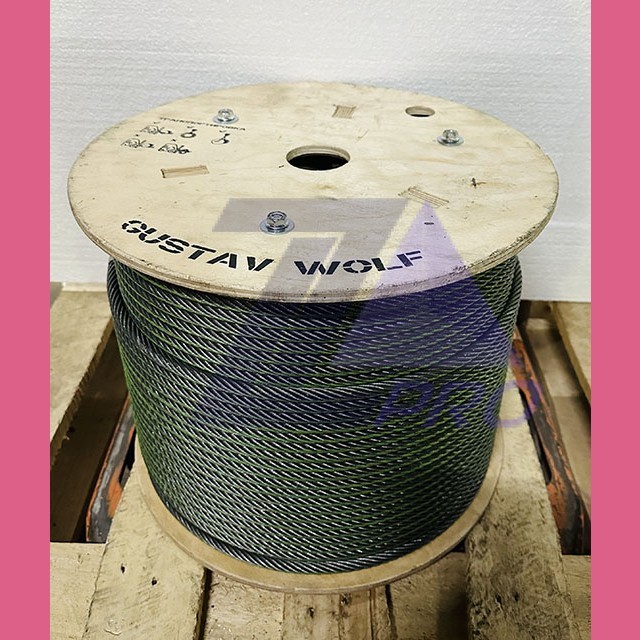 Канат стальной лифтовый 10,0мм PAWO F819 S-FC 8х19S-NFC 48,2кН Gustav Wolf